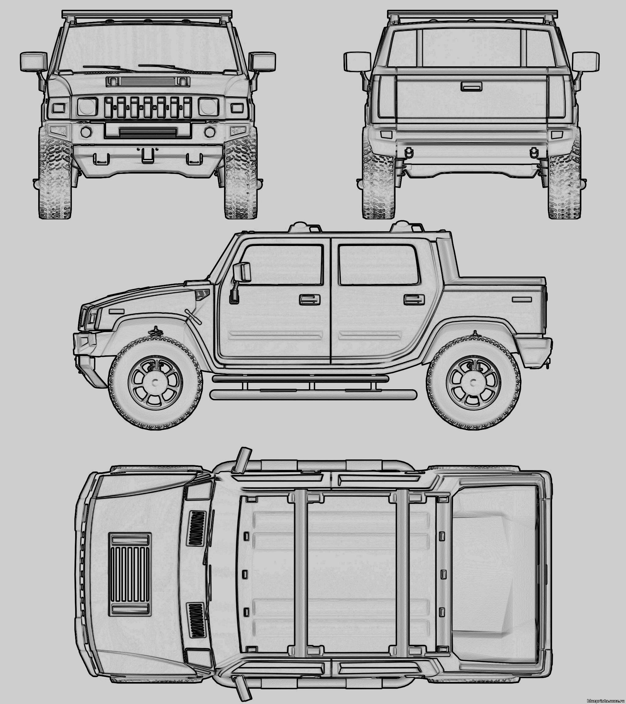 Hummer h1 чертеж